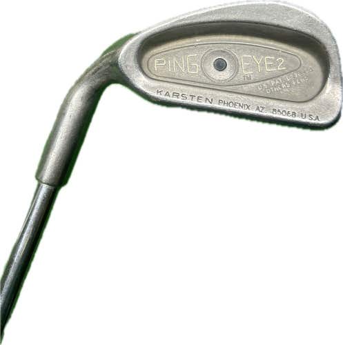 LH Ping Eye 2 Black Dot 4 Iron Stiff Flex Steel Shaft 37.5”L New Grip!