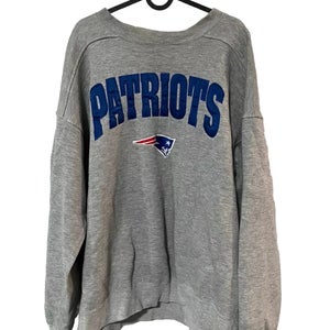 NEW ENGLAND PATRIOTS VINTAGE 90S STARTER XL GRAY CREW NECK