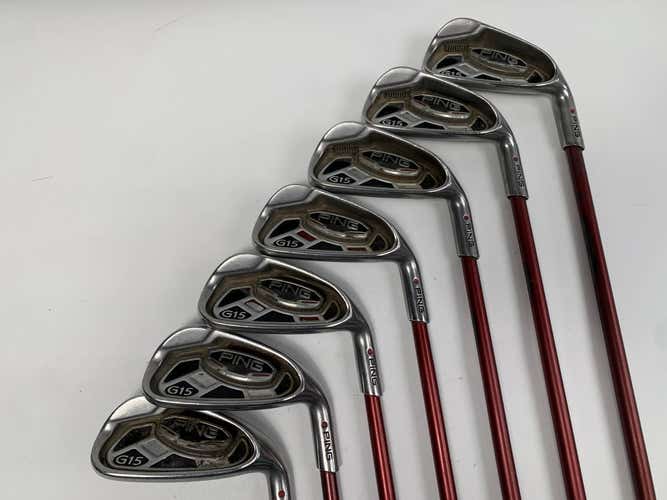 Ping G15 Iron Set 4-PW Red Dot 1* Flat TFC 149 I Regular Graphite Mens RH