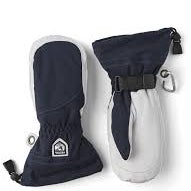 Black Kids Unisex Small Hestra Gloves - Size Youth 5 (black/white)