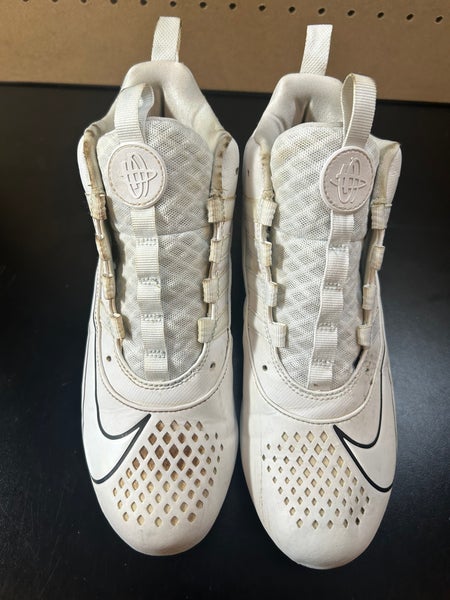 Nike Alpha Huarache 6 Pro Lacrosse Cleats Size 8.5 White