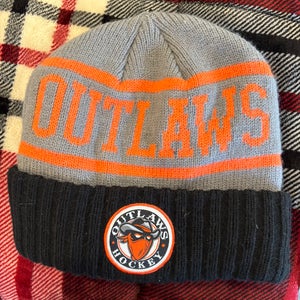 Outlaws hockey #8 Black One Size Fits Most Used knit Hat