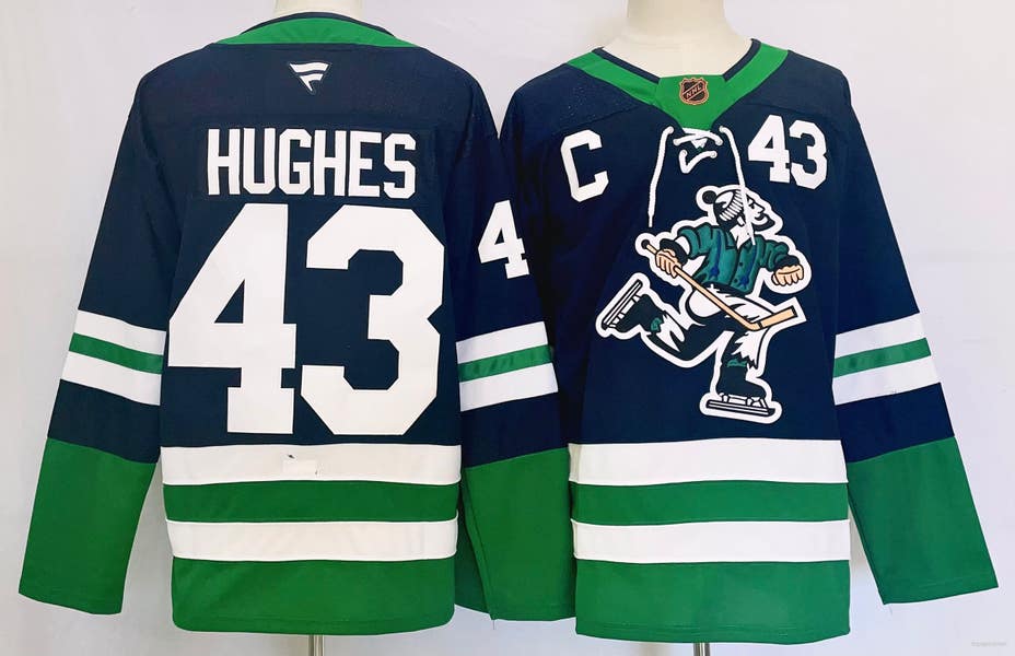 Quinn Hughes Vancouver Canuck Hockey Jersey throwback Size 50