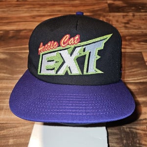 New Vintage 1990s Arctic Cat Snowmobile EXT Promo Black Hat USA Made Snapback
