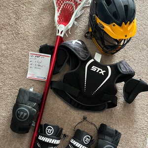 Lacrosse Equipment. Meets NOCSAE Standards . Full Set Up