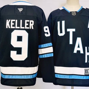 Utah Hockey Club 9 Clayton Keller Black Ice Hockey Jersey szie 56