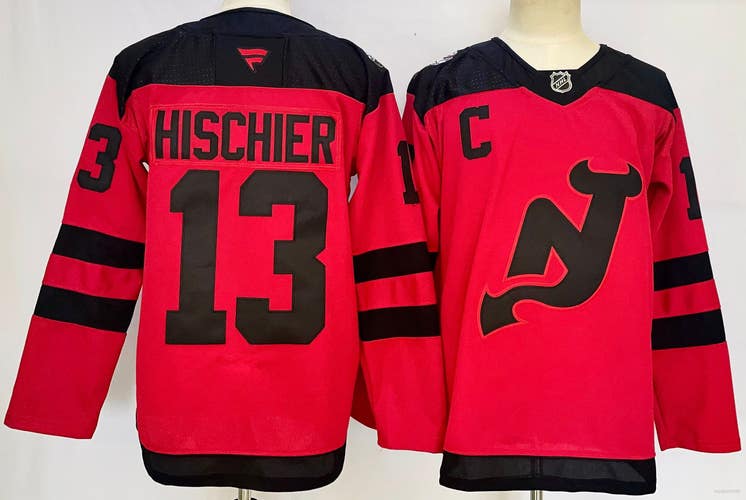 Nico Hischier New Jersey Devils Jersey Ice Hockey Men's size 52 Throwback Vintage