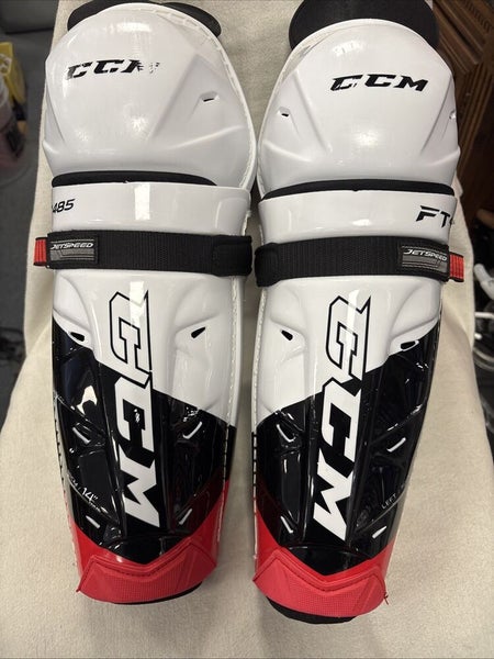 Senior Adult Size 14” Inch CCM JETSPEED FT 485 Ice Hockey Shin Pads