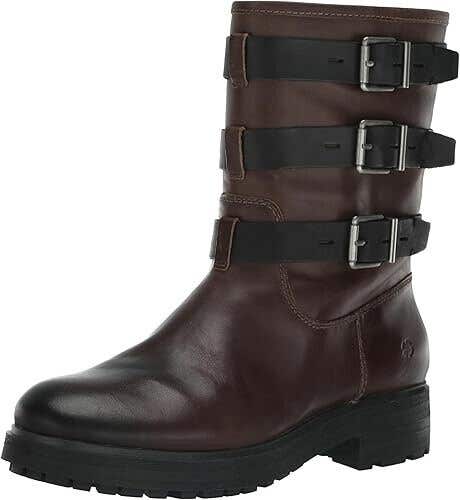 Lucky Brand Cheviss Biker Boot Womens Size 9.5 Dark Dune Leather Ankle Boots P60