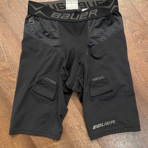 Black Medium Bauer 37.5 Compression Jock Shorts