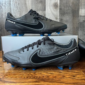 Nike Tiempo Legend 9 Elite FG Black Soccer Cleats Men's Size 7 *NO LID* W/bag