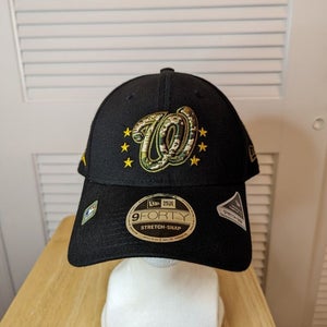 NWS Washington Nationals 2024 Salute To Service New Era 9forty Stretch Snap Hat
