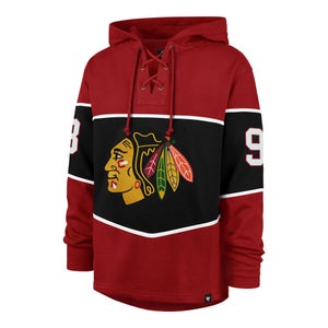 CHICAGO BLACKHAWKS CONNOR BEDARD '47 RUN POINT LACER HOOD
