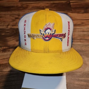 Vintage 1980s Arizona Wranglers USFL Sports AJD Lucky Stripe Mesh Hat Snapback