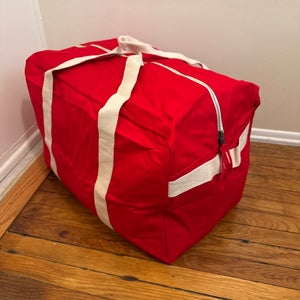 Hockey Coaches Bag 100% Cotton Canvas Red