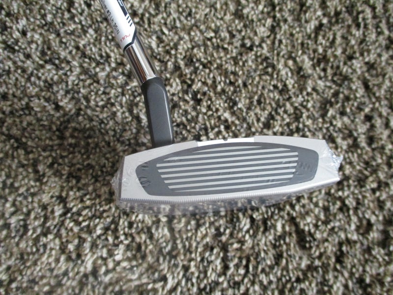 NEW MEN'S LEFT HAND 35" TAYLORMADE SPIDER GTX SILVER SHORT SLANT PUTTER + HEAD COVER