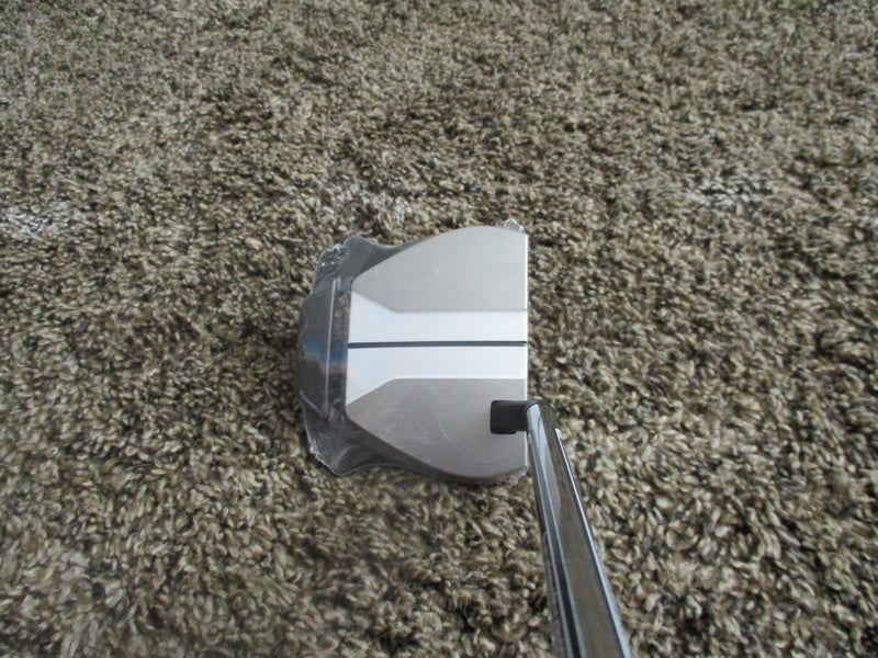 NEW MEN'S LEFT HAND 35" TAYLORMADE SPIDER GTX SILVER SHORT SLANT PUTTER + HEAD COVER