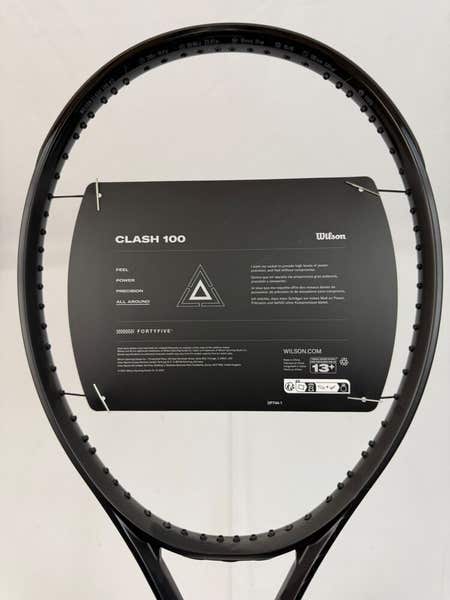 NEW Wilson Clash 100 V2 Noir Black Edition, 4 3/8