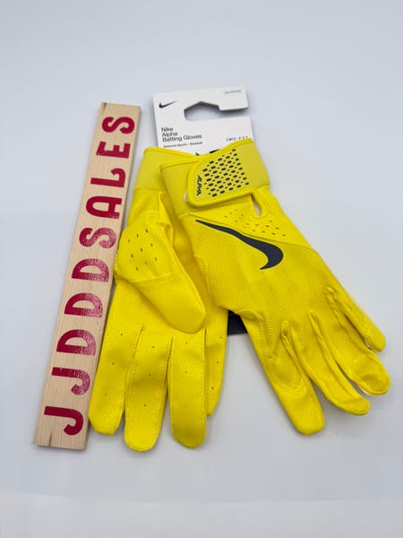 Nike Alpha Batting Gloves Yellow Men's Size XXL NWT New