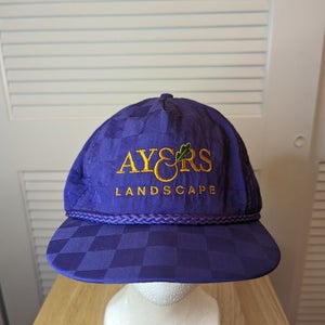 Vintage Ayers Landscaping Leather Strapback Hat