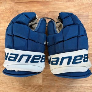 Colorado Avalanche Bauer 14" Pro Stock Newhook (Used) Supreme Ultrasonic Gloves