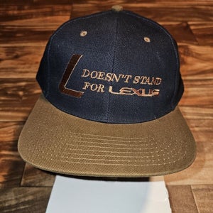 Vintage Lexus L Doesn't Stand For Lexus Black Brown Hat Cap Vtg Snapback