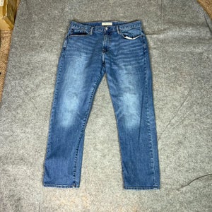 Gap Mens Jeans 36x30 Blue Athletic Straight Denim Pant 1969 Everyday Causal