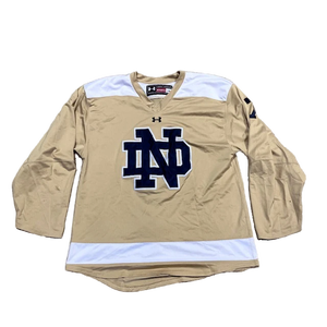 Notre Dame Practice Jersey - Used Pro Stock Size Large (Gold/White)