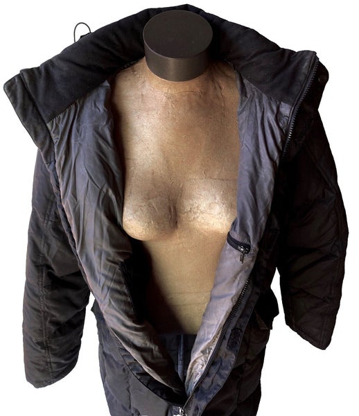 Isis Women's Black 100% Goose Down Hooded Long Puffer Coat Parka ~ Size 8