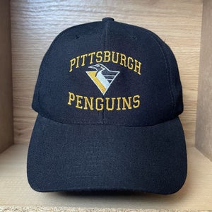 Vintage Pittsburgh Penguins Snapback Hat Twins Enterprise NHL Wool Blend Cap