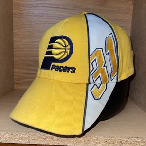 Vintage Indiana Pacers #31 Reggie Miller NBA Drew Pearson Strapback Hat Cap