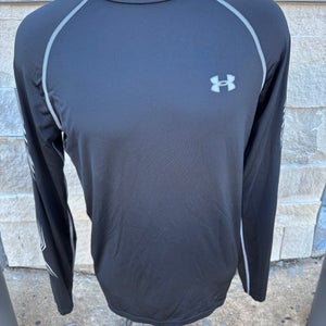 Used Under Armour Heat Gear Long Sleeve Fitted Shirt Black Senior Large 36974 AR7S5L1
