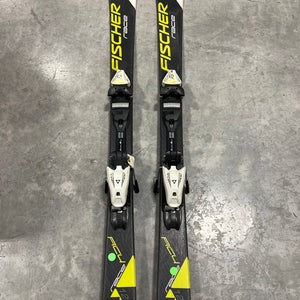 Kid's Fischer RC4 Race 120 cm Racing Skis With FJ4 Bindings (Used)
