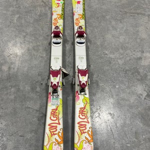 Kid's Rossignol Fun Girl 120 cm All Mountain Skis With R Comp J  Bindings (Used)