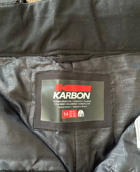 Black Unisex Youth Size 14 Karbon Ski Pants (Used)