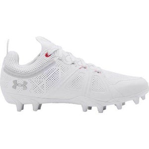 new women's 8.5 glory molded cleat lacrosse cleats MC white 3024280-100