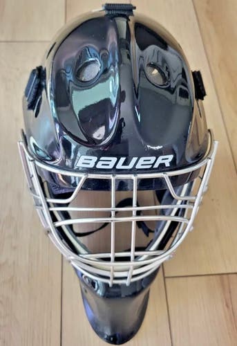 BRAND NEW Bauer NME9 Ice Hockey Goalie Mask Black Helmet Size Senior Medium Fit 2