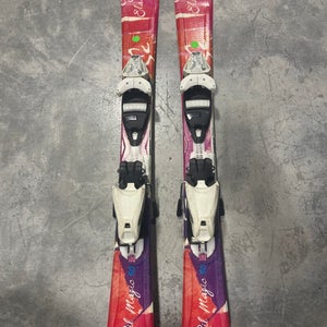 Kid's Elan Lil Magic 90 cm All Mountain Skis With EL4.5 Bindings (Used)