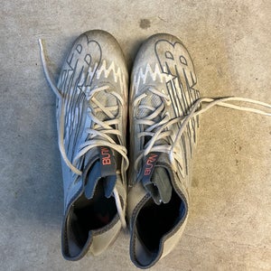 Gray Men's Size M 12.0 (W 13.0) Adult New Balance Low Top Turf Cleats Burn X3 (Used)