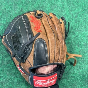 Brown Rawlings Premium Series Left Hand Throw Pitcher's Baseball Glove 12" (Used)