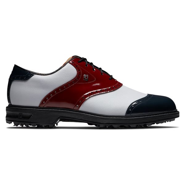 FootJoy Premier Series Wilcox 54522 Mens White Red Navy Spiked Golf Shoes LR3266
