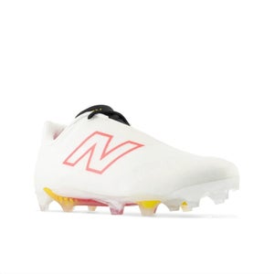 New Balance BurnX4 BURNLE4 Men's US 8 White Coral Low Top Lacrosse Cleats LR3715