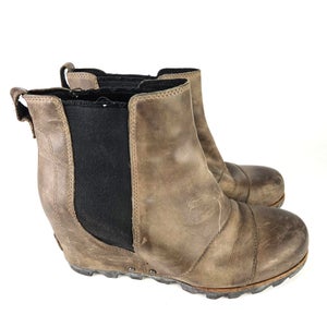 Sorel Lea Wedge Women's Size: 8 Leather Chelsea Boots
