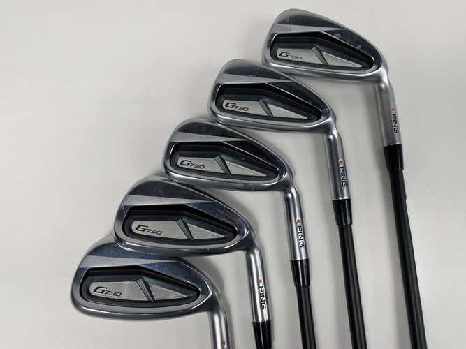 Ping G730 Iron Set 6-PW Orange Dot 2* Flat Max Graphite Iron 65 65g Regular RH