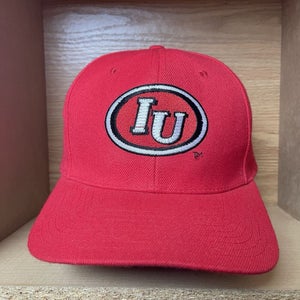 Vintage Indiana Hoosiers Twins Enterprise Wool Blend Hat Snapback Cap Red