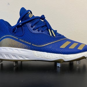 Adidas Icon V Baseball Metal Cleats w/ Boost Strike Blue/Gold Size 10.