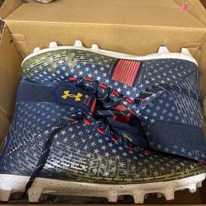 NEW Under Armour Highlight MC LE USA Football Cleats Blue Size 11.5 3025740-100