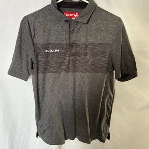 CCM Hockey Men’s Medium Heather Gray Polo