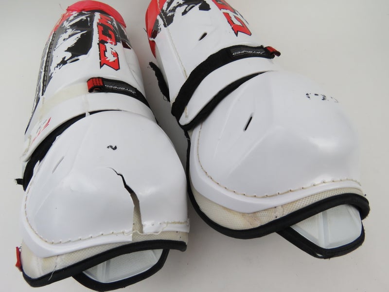 CCM JetSpeed FT4 PRO NHL Pro Stock Ice Hockey Player Shin Pads Protective Senior Size 14"