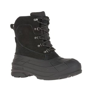 Kamik Fargo 2 WK0745R/BLK Snow Boot Mens 13 Black Leather Mid-Calf Combat LR3695